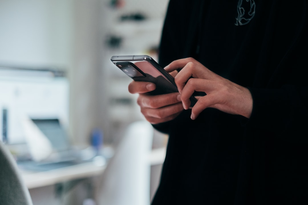 Holding phone